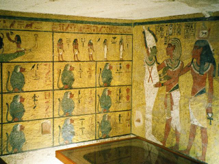 The interior of Tut’s tomb